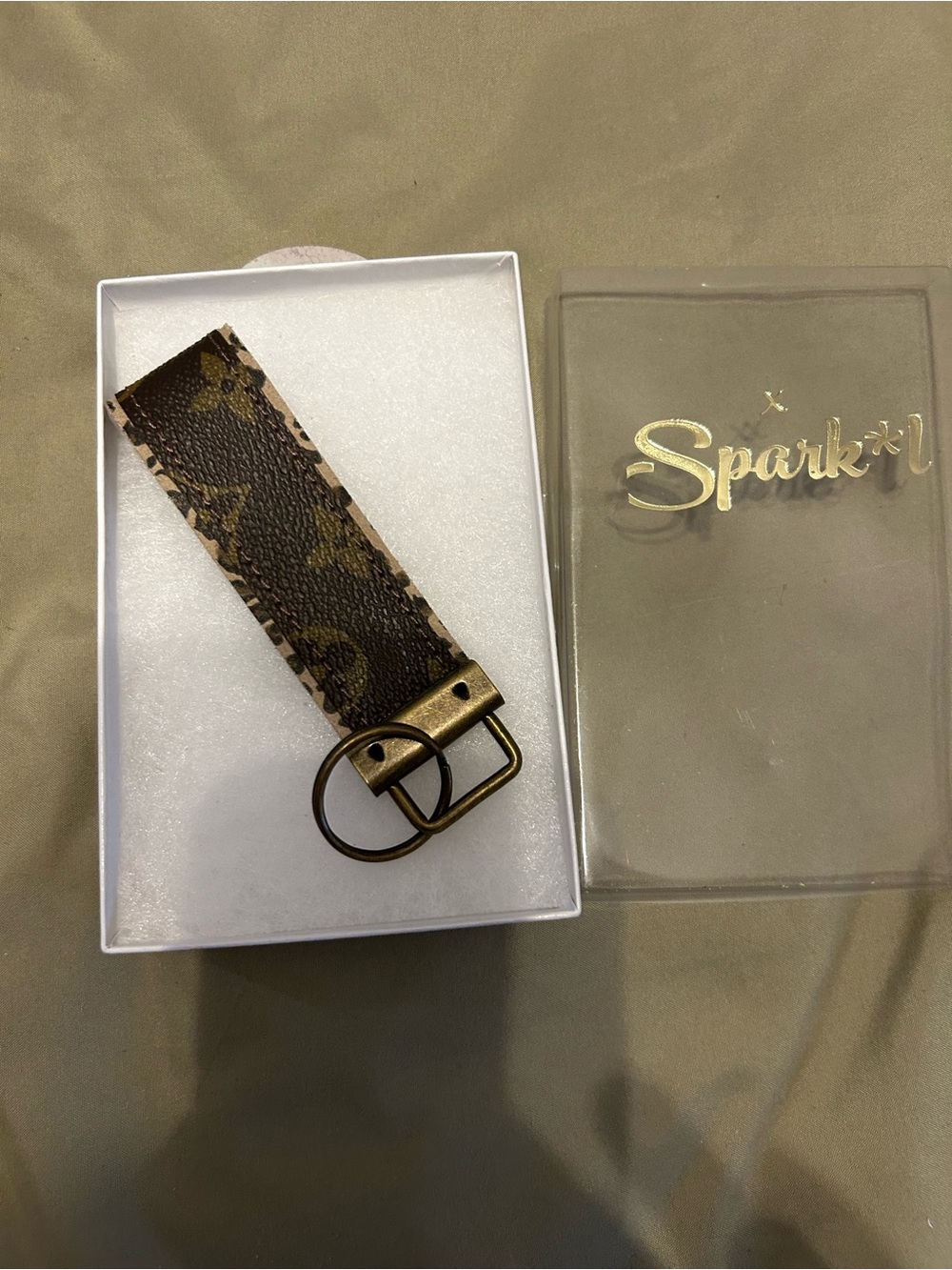 Monogram Canvas Loop Keychain - Brown - Picture 2 of 2